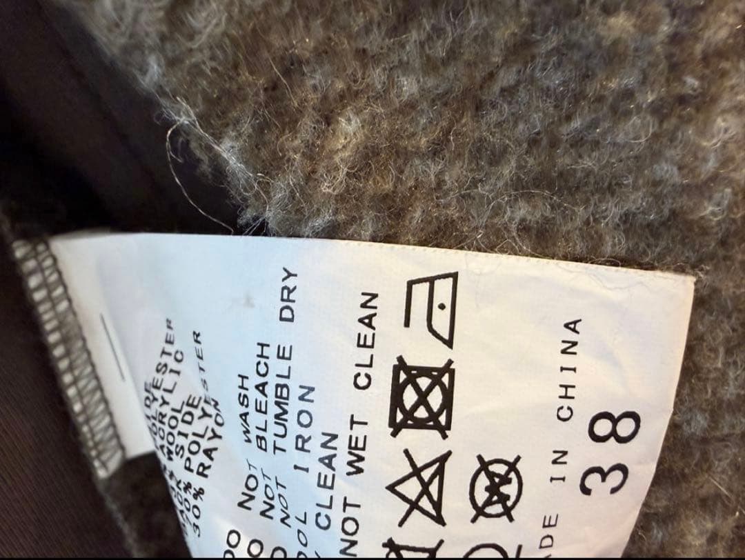 Spick&Span Wスライバー ヘリンボーン ミドルコート