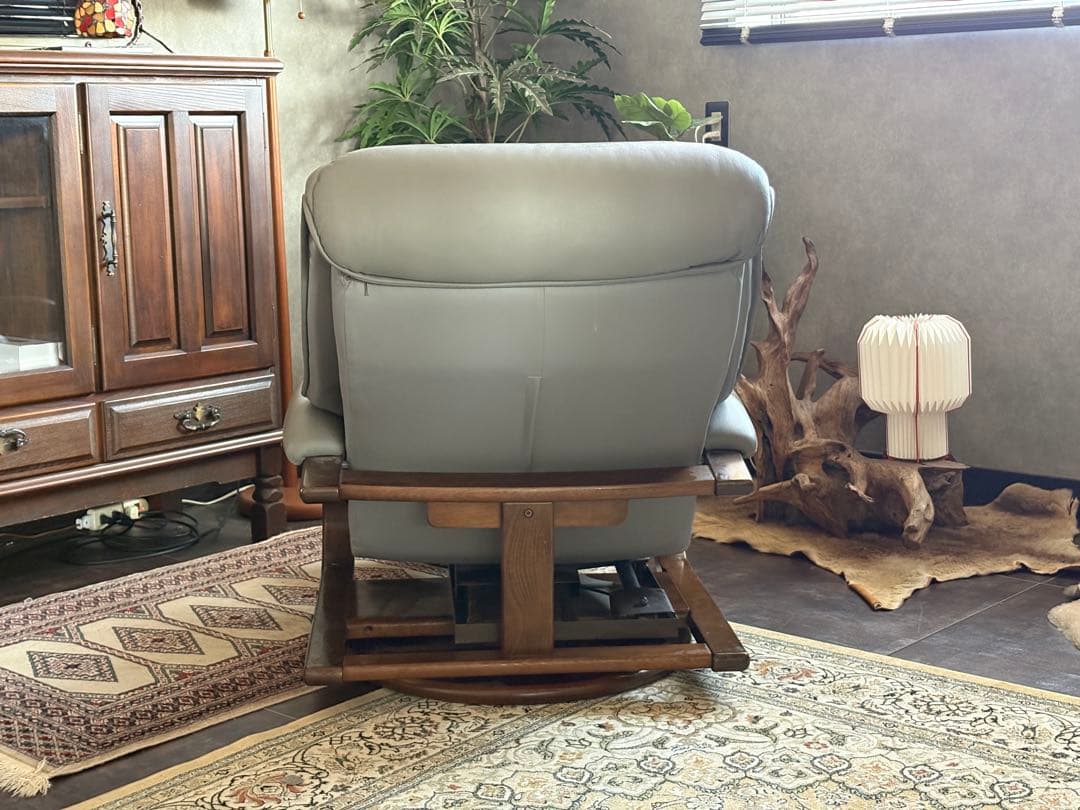 FUJI FUNITURE フジファニチア　パーソナルソファ　本革レザー　YZ