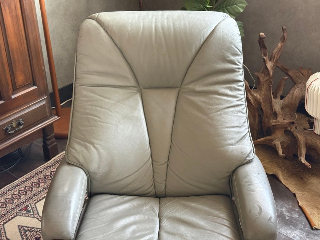 FUJI FUNITURE フジファニチア　パーソナルソファ　本革レザー　YZ