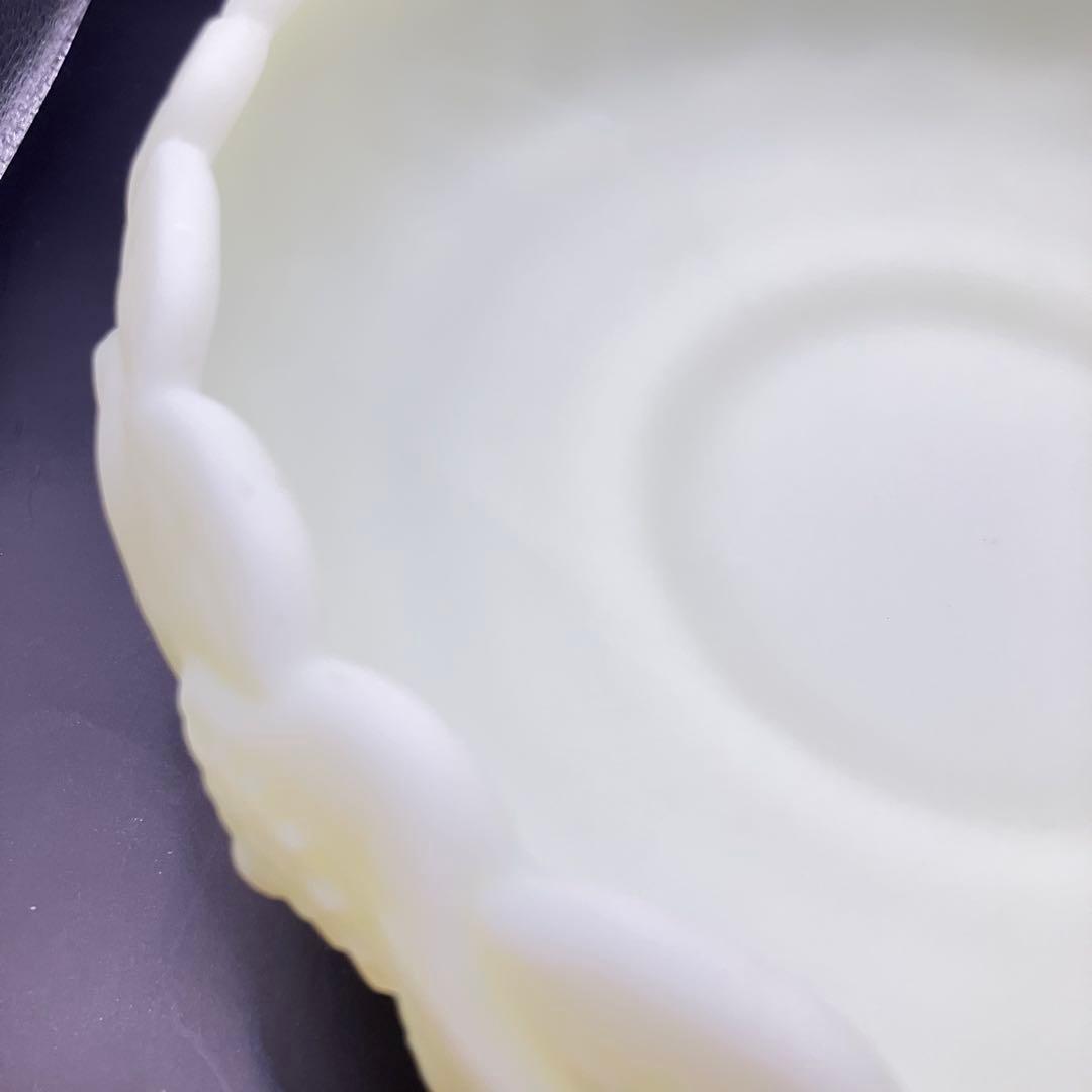 フェントン　ウランガラス　ディプレッショングラス　ボウル　カスタードガラス