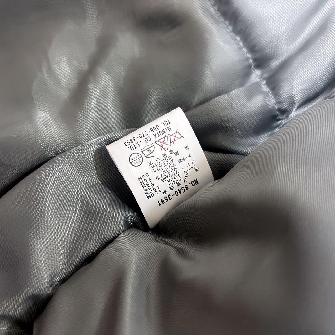 ラッキーストライク　ファー付き N-3B ダウンジャケット シルバー　銀Y2K