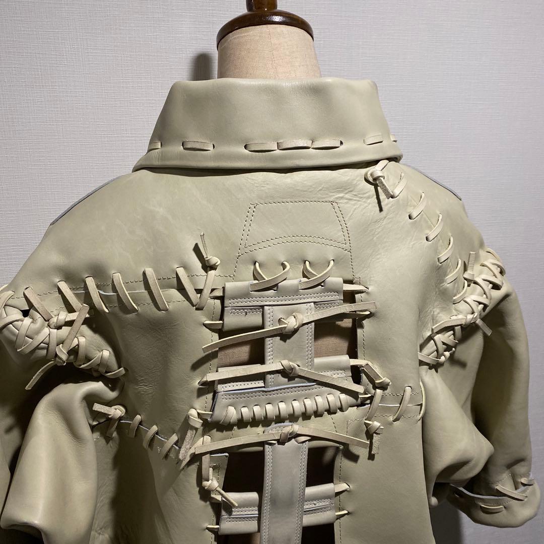 コムデギャルソン 05ss 激レア!! 編み込み ショートレザージャケット