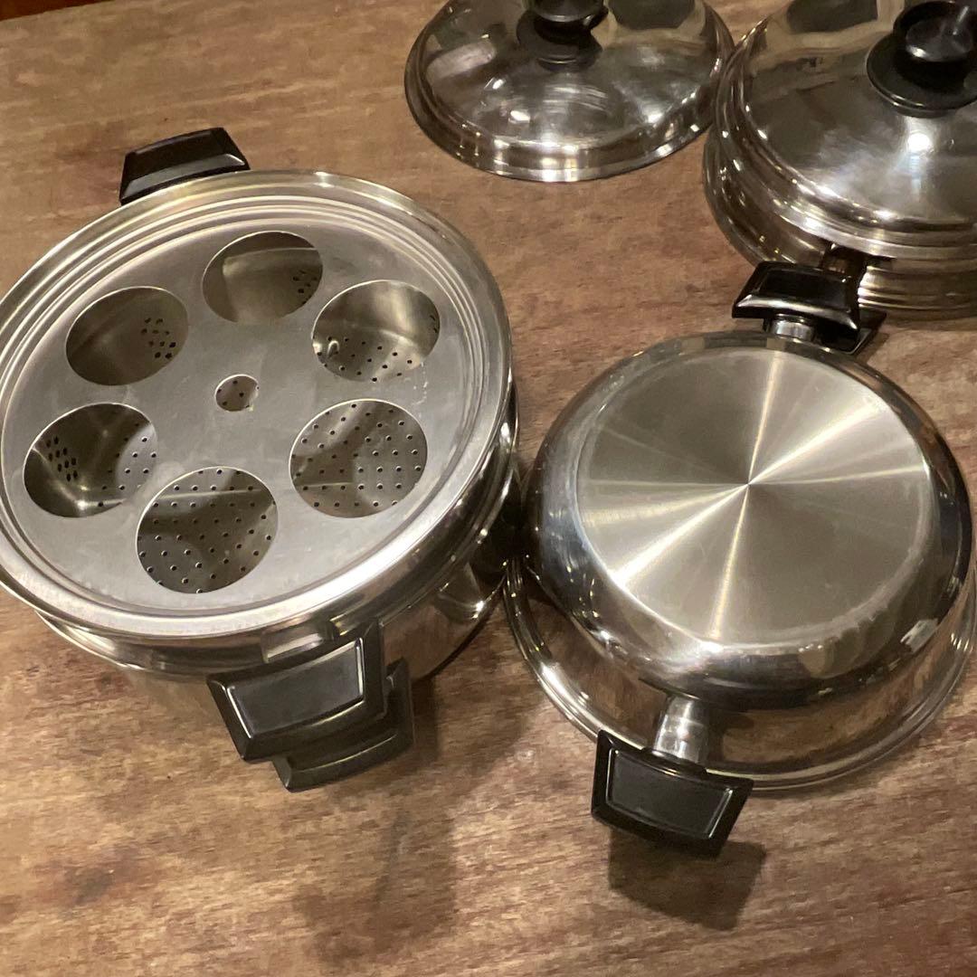 ロイヤルクイーン 6コート スチーマー 大 フライパン セット(IH対応)