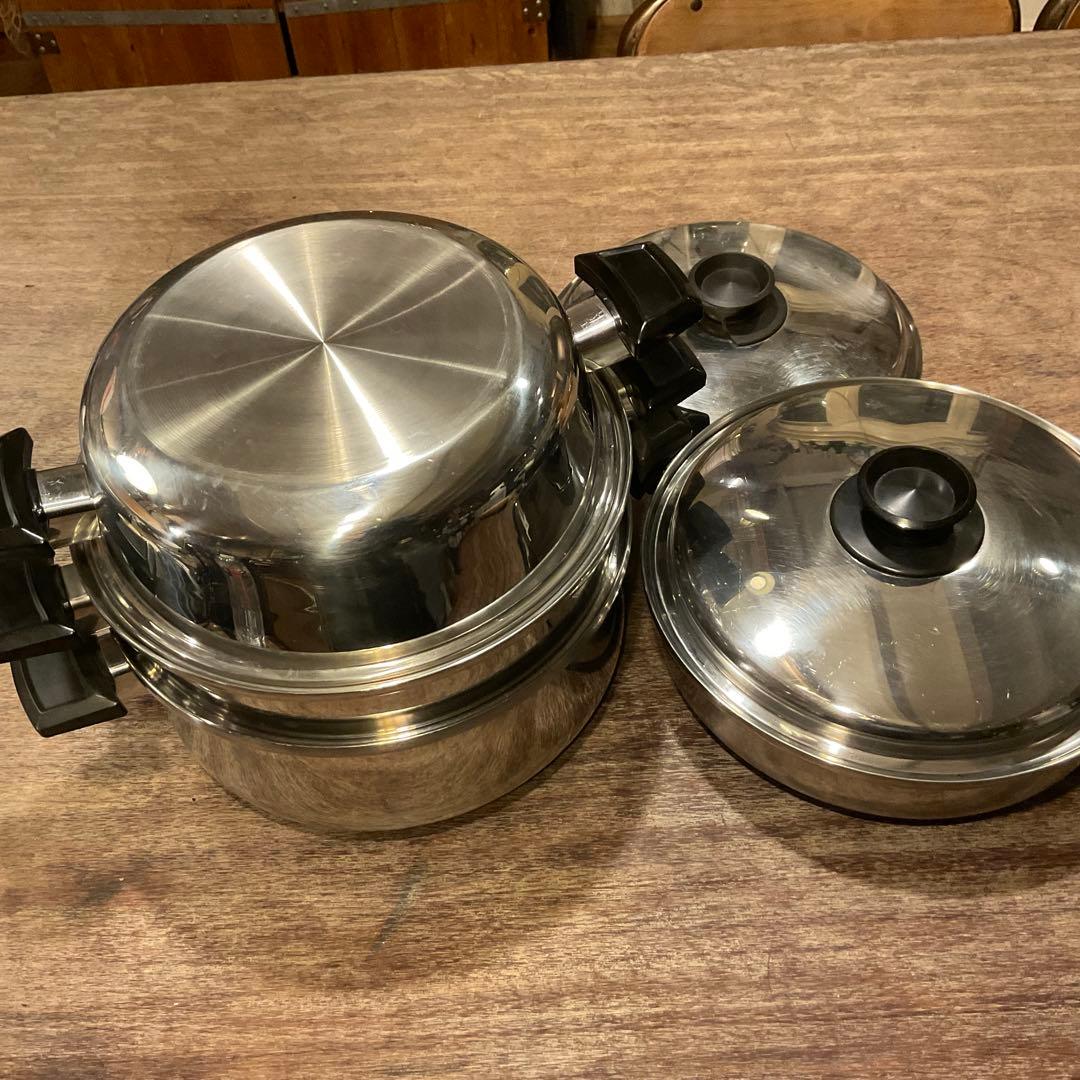 ロイヤルクイーン 6コート スチーマー 大 フライパン セット(IH対応)