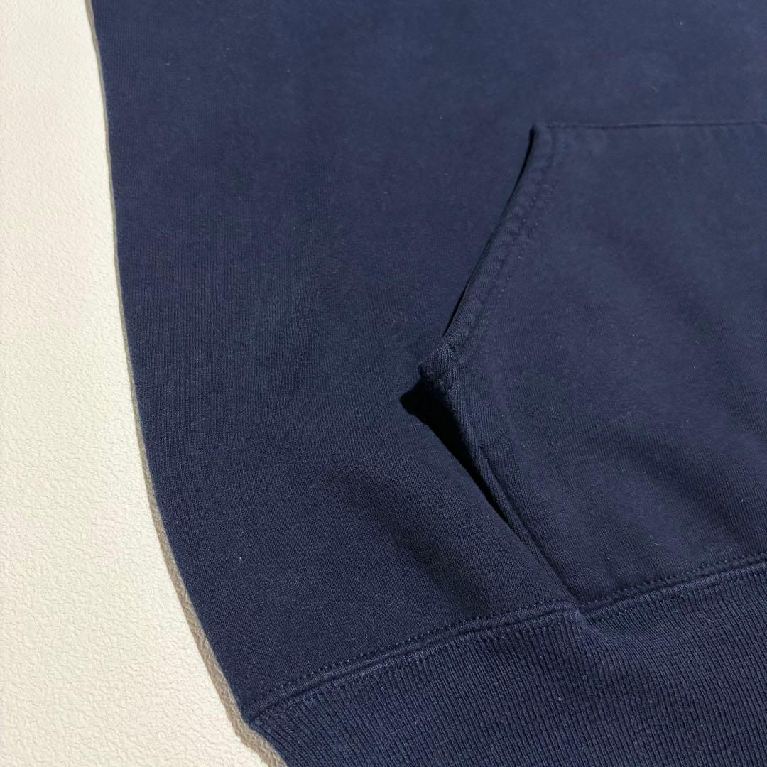 90s ラッセル 無地 パーカー USA製 ネイビー