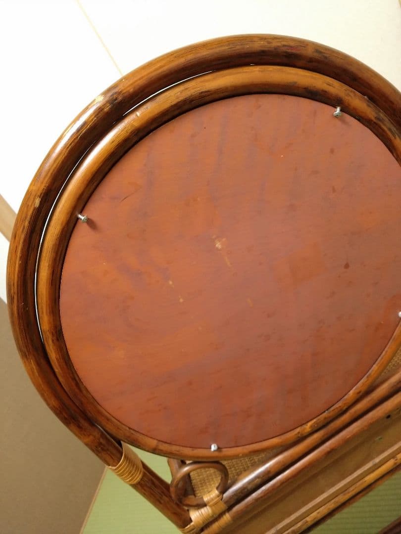 籐　鏡台　アンティーク　ビンテージ