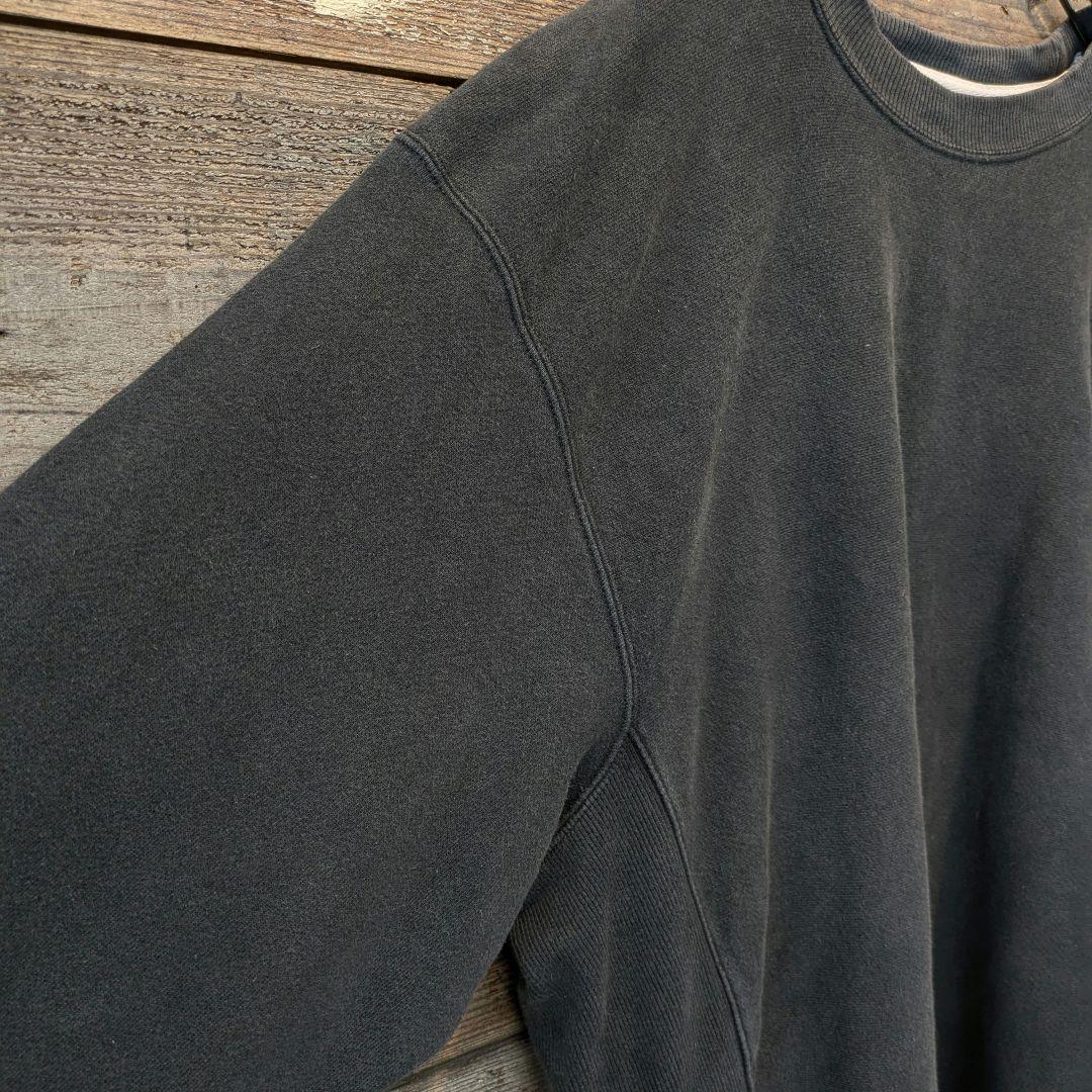 90s　Champion　リバースウィーブ　炭黒　刺繍　ヘビーウェイト　フェード