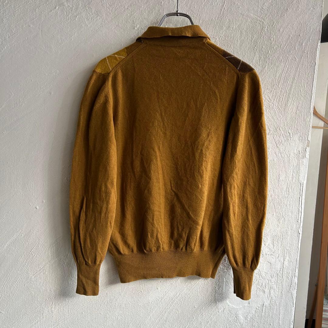 80S イタリア製 malo アーガイル ニットポロ マーロ