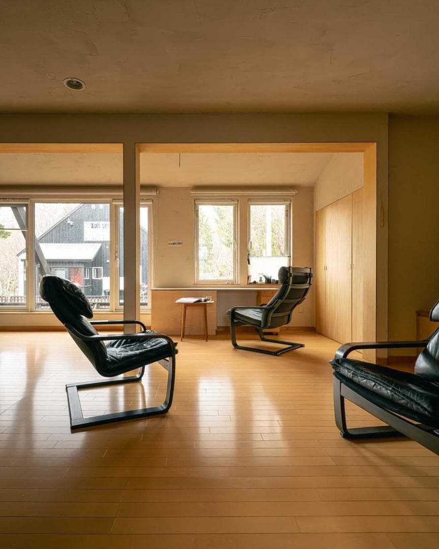 【本革 黒】POÄNG ポエング ロッキングチェア　ブラック本革　黒