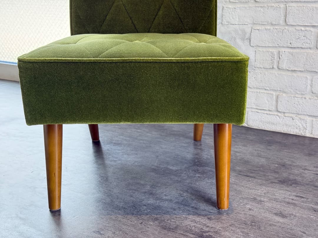 カリモク60 カフェチェア モケットグリーン