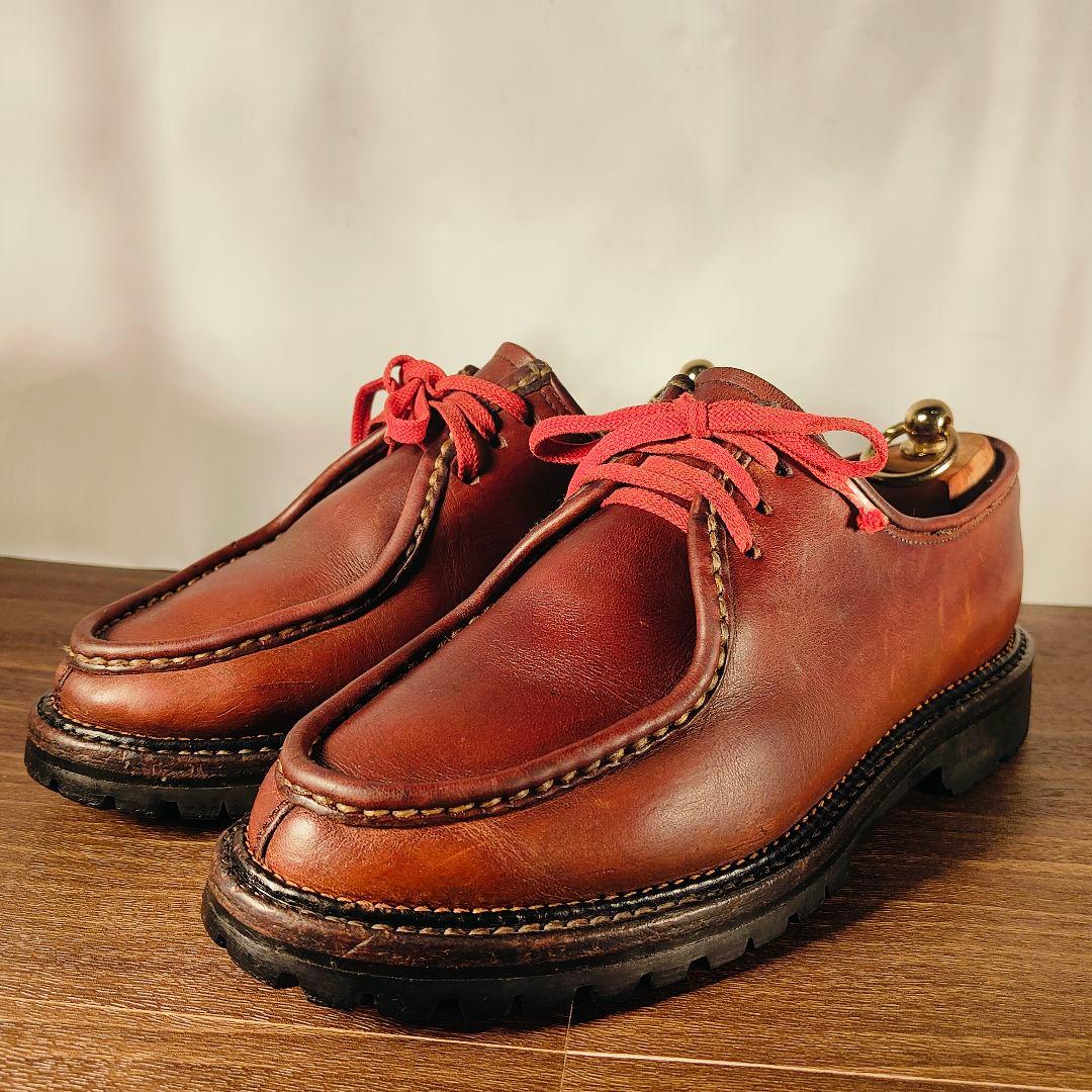 【高級ヴィンテージ】国内レザー工房製　Uチップ厚革オイルドレザー シャンボード系