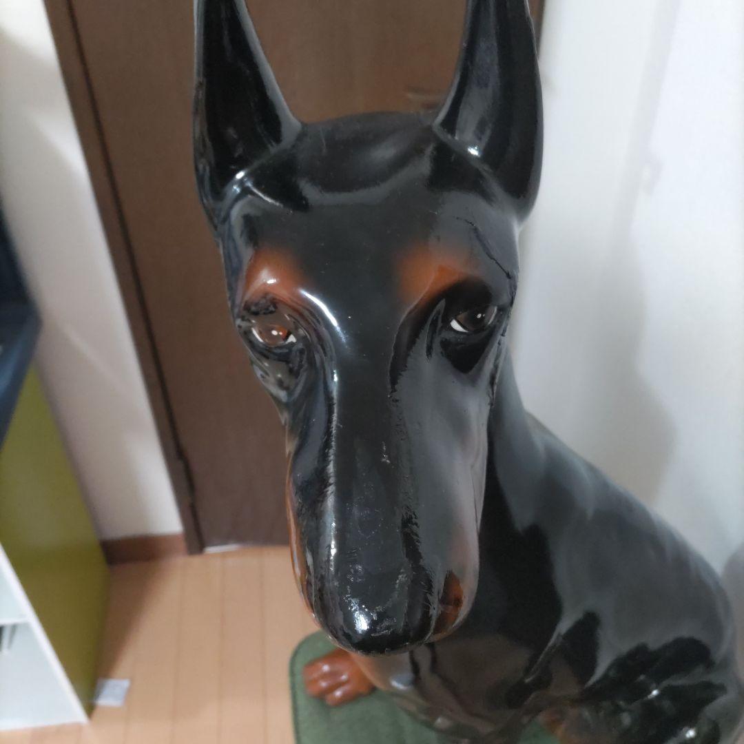 【希少】犬の置物　ドーベルマン