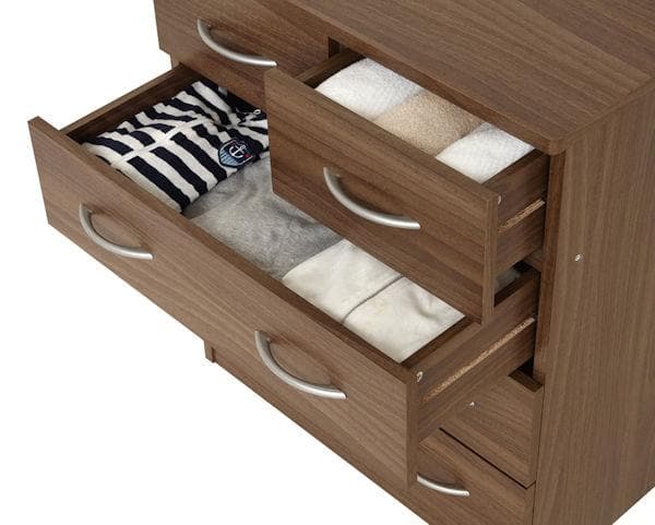 衣類収納チェスト幅60cm ウォルナット系 収納タンス（1173）