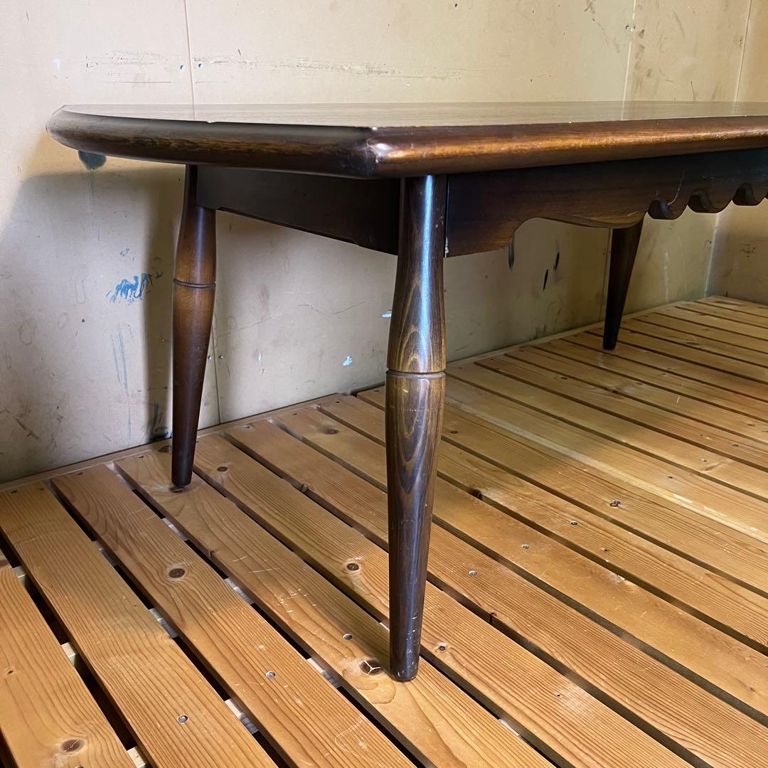 a7 飛騨産業　キツツキマーク　アンティーク 木製テーブル　　ローテーブル