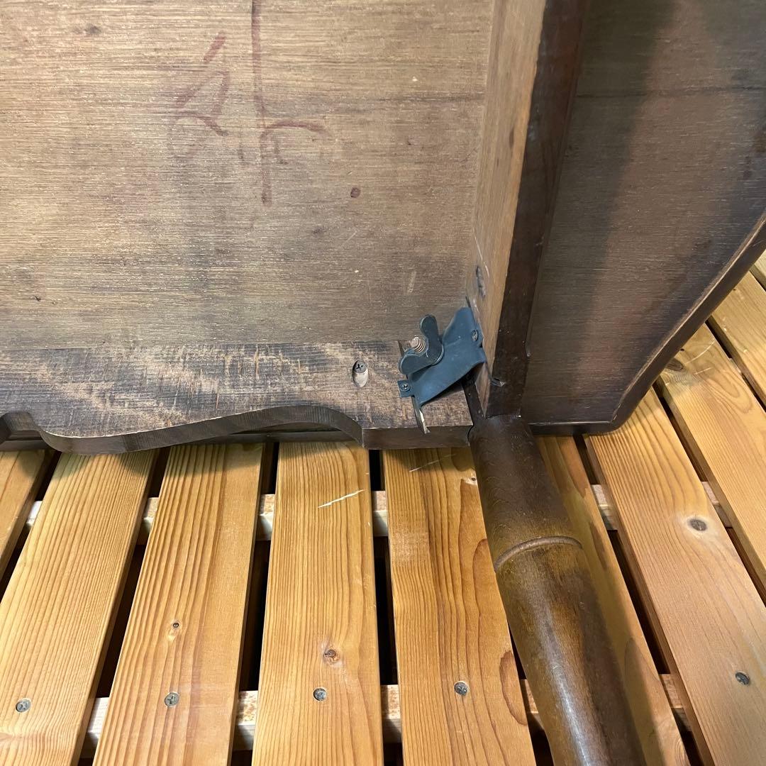 a7 飛騨産業　キツツキマーク　アンティーク 木製テーブル　　ローテーブル