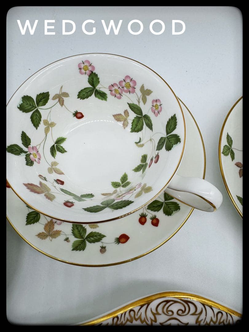 [目玉商品] ストロベリー柄 食器セット 13点セット。