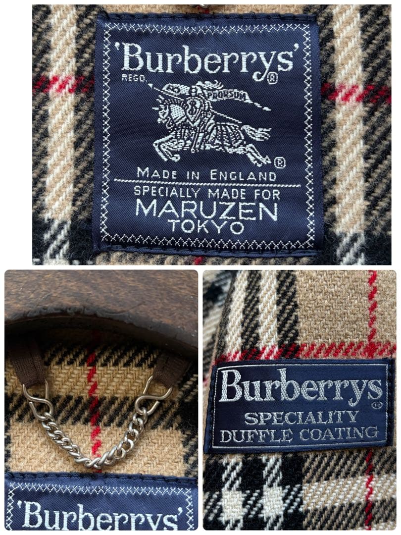 【丸善別注】バーバリーズ ダッフルコート ノバチェック ネイビー 英国製 超希少