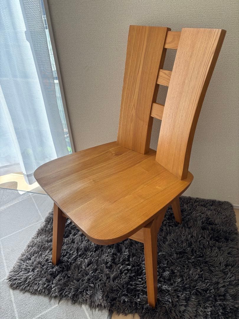 木製ダイニングチェア 3脚セット 回転 ベージュ 値下げ セール