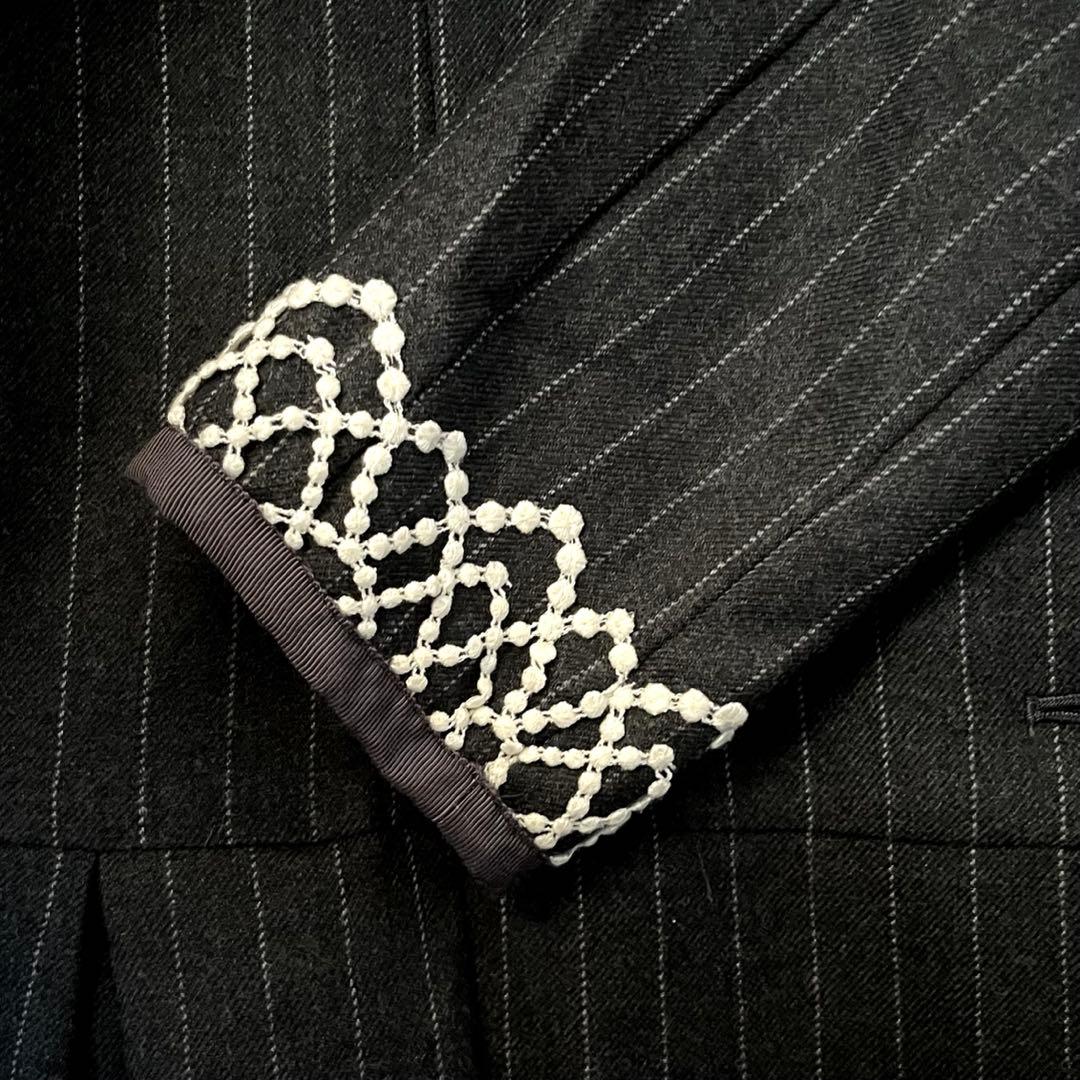 【Jane Maple ジェーンマープル】 ストライプレースカラーのワンピース