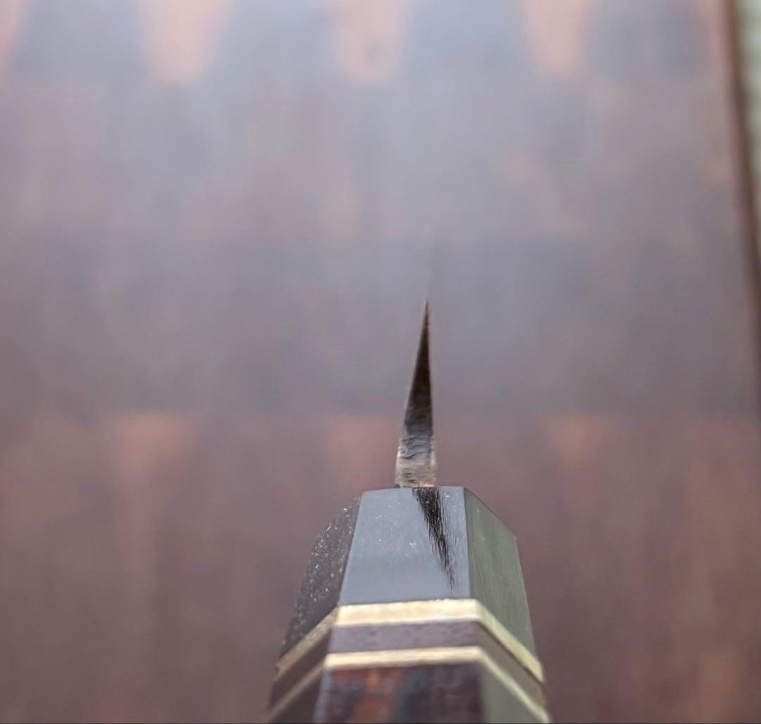 堺打刃物　霞　切付　柳刃　尺　300mm 包丁　白鋼　和包丁　黒檀　八角柄