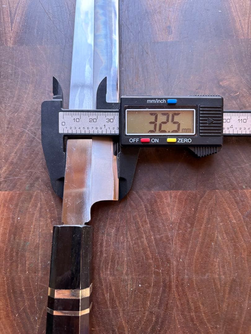 堺打刃物　霞　切付　柳刃　尺　300mm 包丁　白鋼　和包丁　黒檀　八角柄