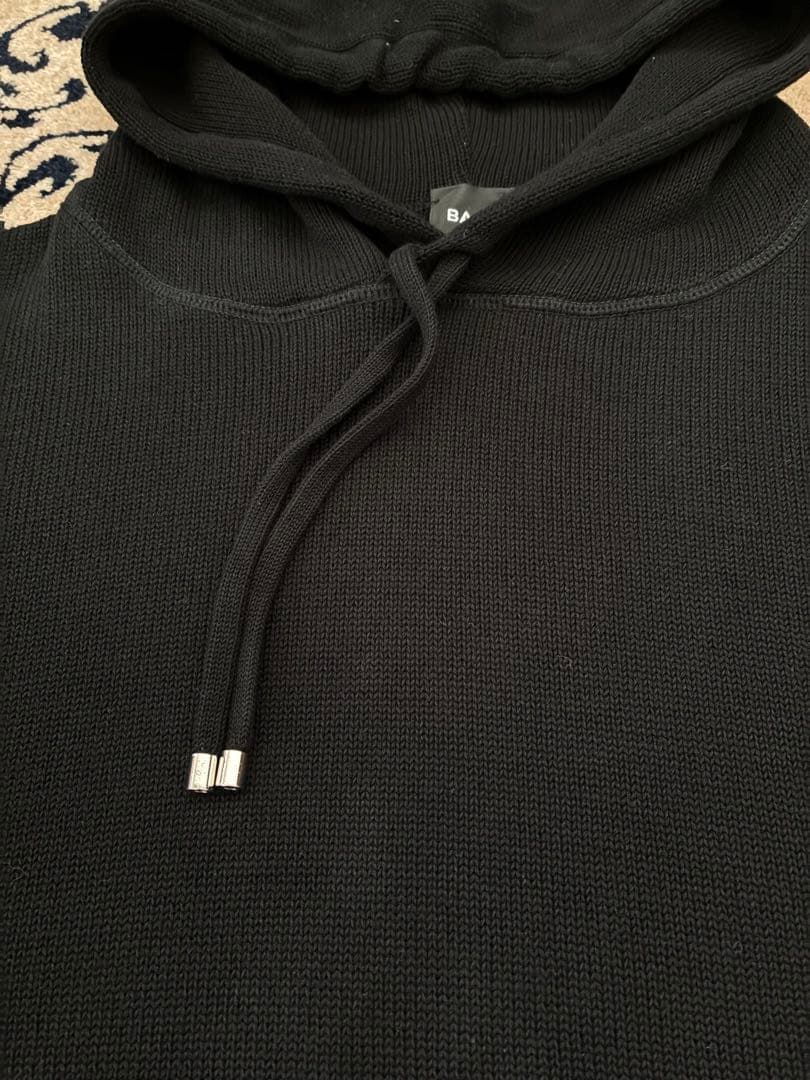 BAFY フード付きニットパーカー　ブラック　黒