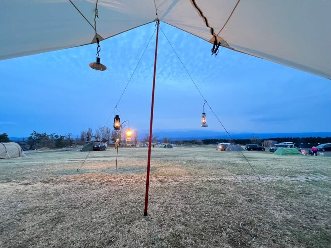 【二又ポール&跳ね上げポール付き】ランドステーションL アイボリー 二又付き