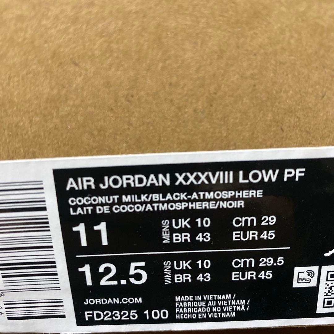 JORDAN XXXVIII LOW PF ジョーダン38 バッシュ 29cm