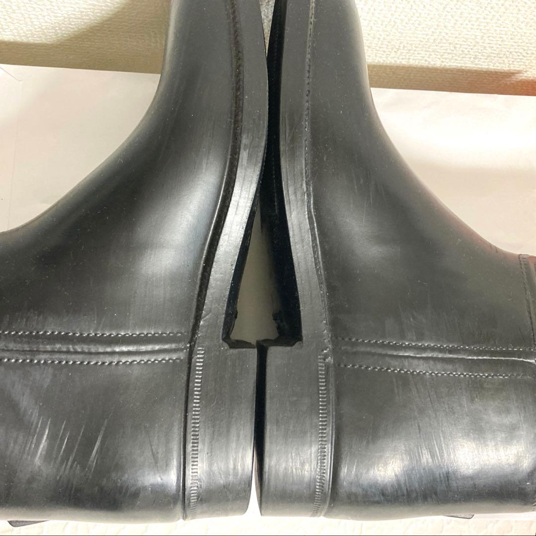◆AIGLE エーグル◆黒 ロングブーツ レインブーツ 乗馬 38・XL