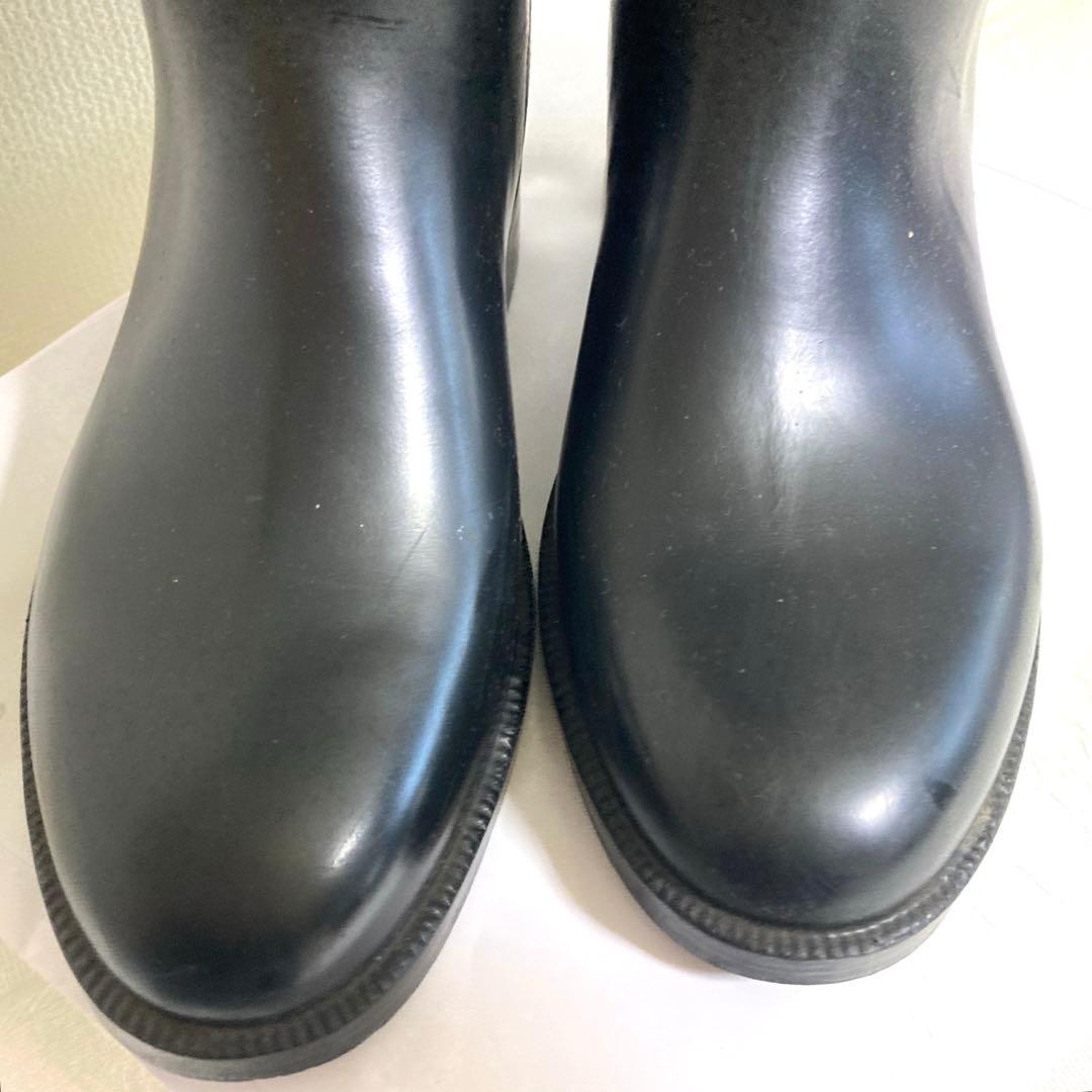 ◆AIGLE エーグル◆黒 ロングブーツ レインブーツ 乗馬 38・XL