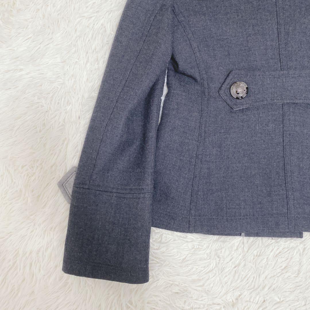 美品 バーバリーブルーレーベル ピーコート ナポレオン風ジャケット ラクーン