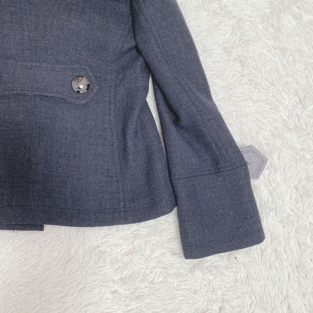 美品 バーバリーブルーレーベル ピーコート ナポレオン風ジャケット ラクーン