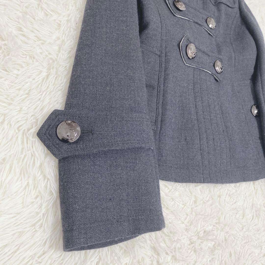 美品 バーバリーブルーレーベル ピーコート ナポレオン風ジャケット ラクーン