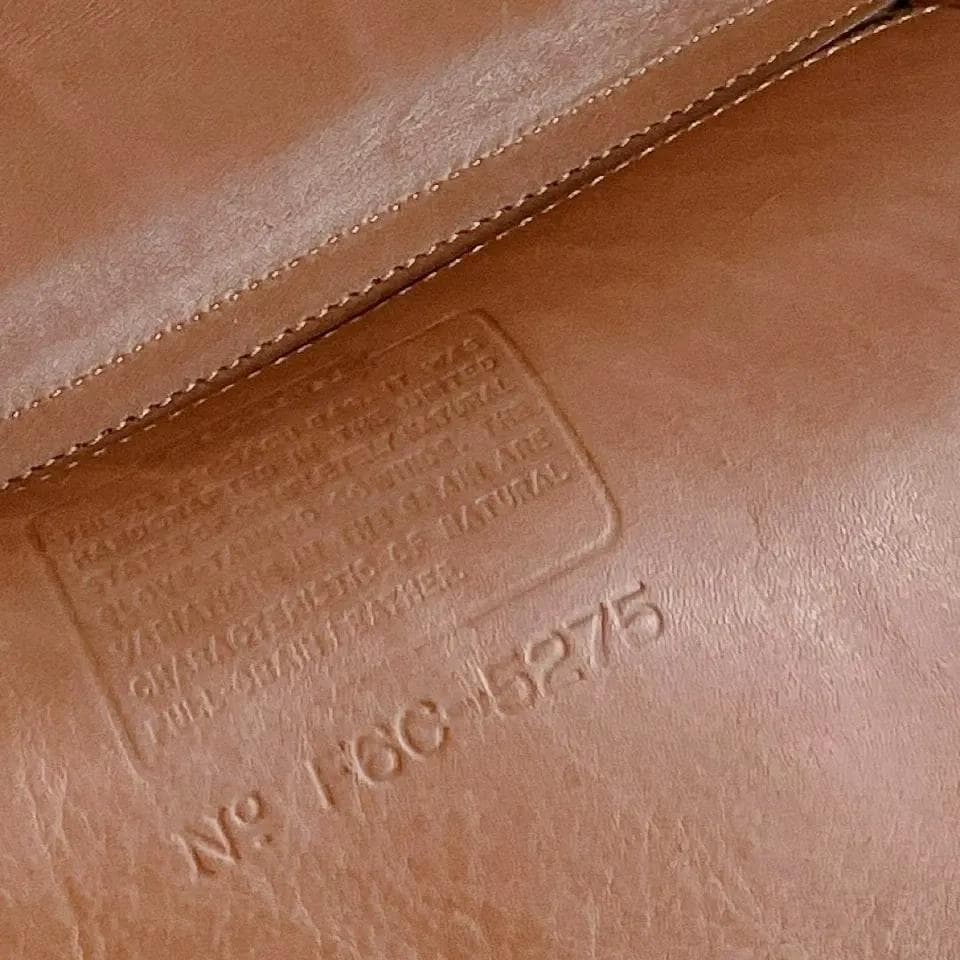 COACH レザー ビジネスバッグ ブラウン 5275 ダブル ターンロック
