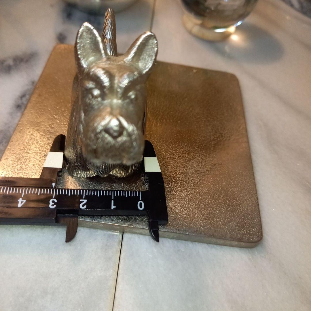 TIMEX　レア　置時計　スコティッシュテリア　ピューター　オブジェ　シルバー