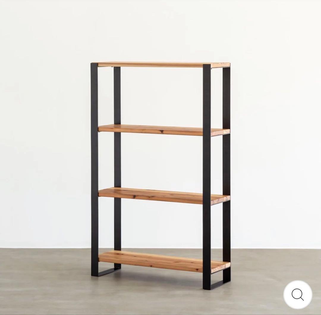 【美品】KANADEMONO THE SHELF 無垢杉ブラックスチール