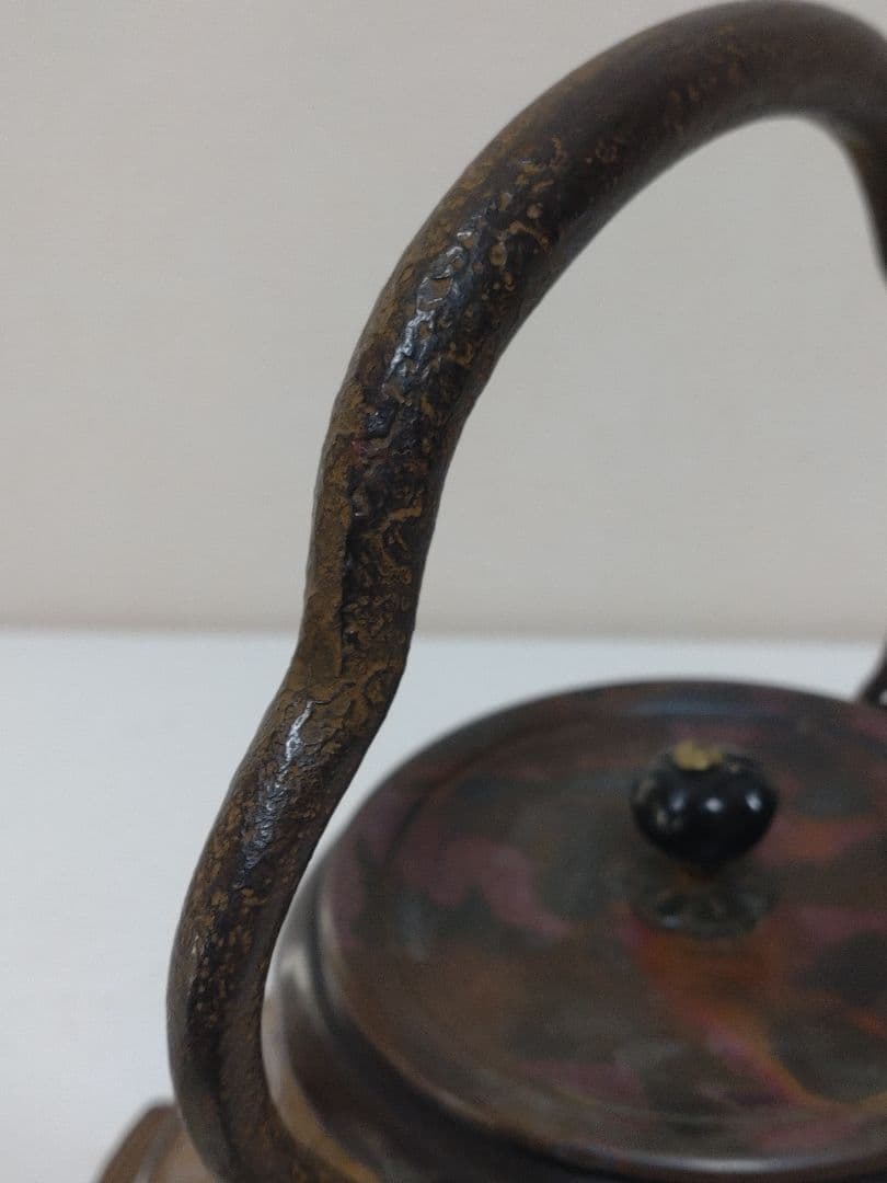 鉄瓶 龍盛堂 桜紋鉄瓶 栞 茶道具 煎茶道具