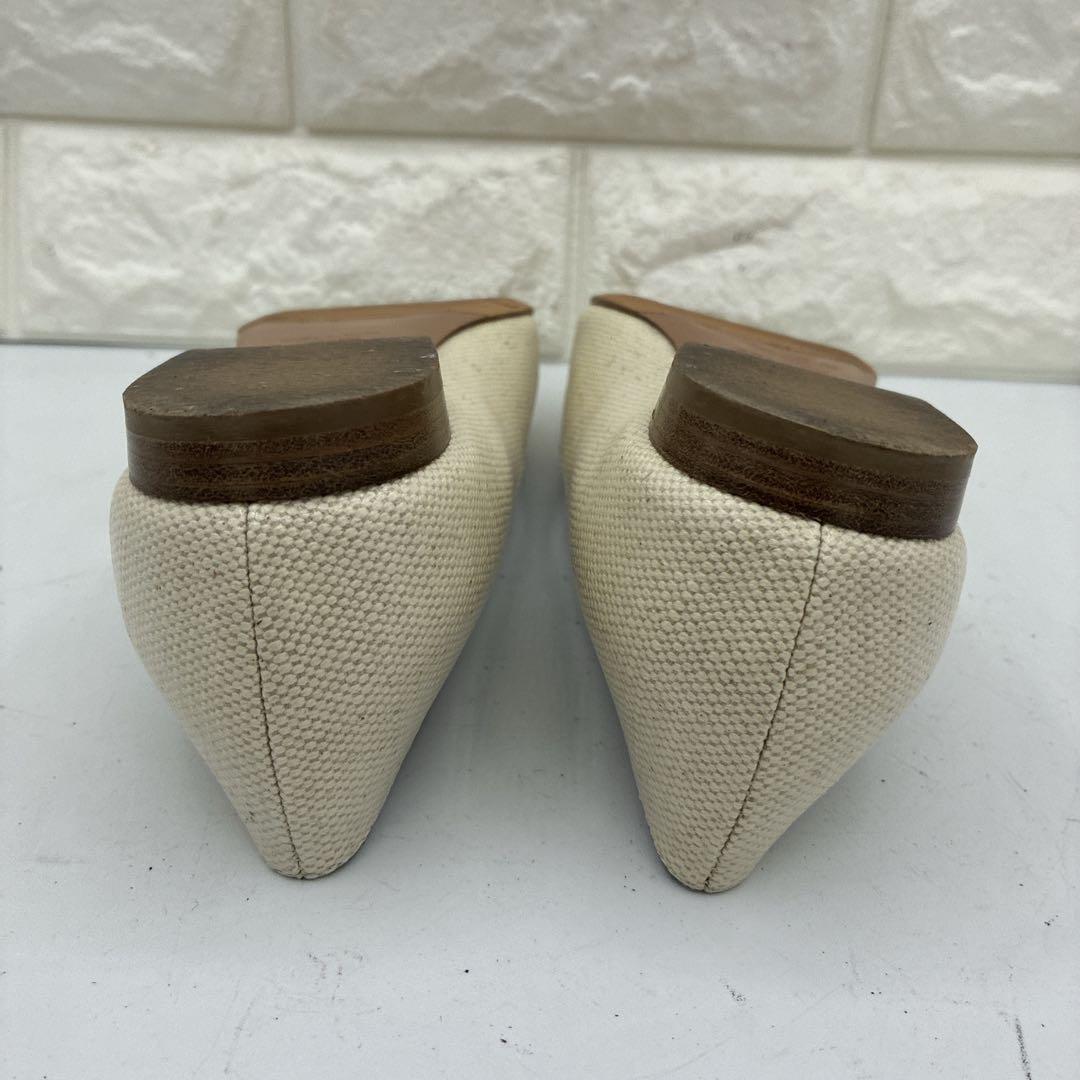 【美品】ペリーコ アネッリ フラットパンプス ポインテッドトゥ 36 ベージュ