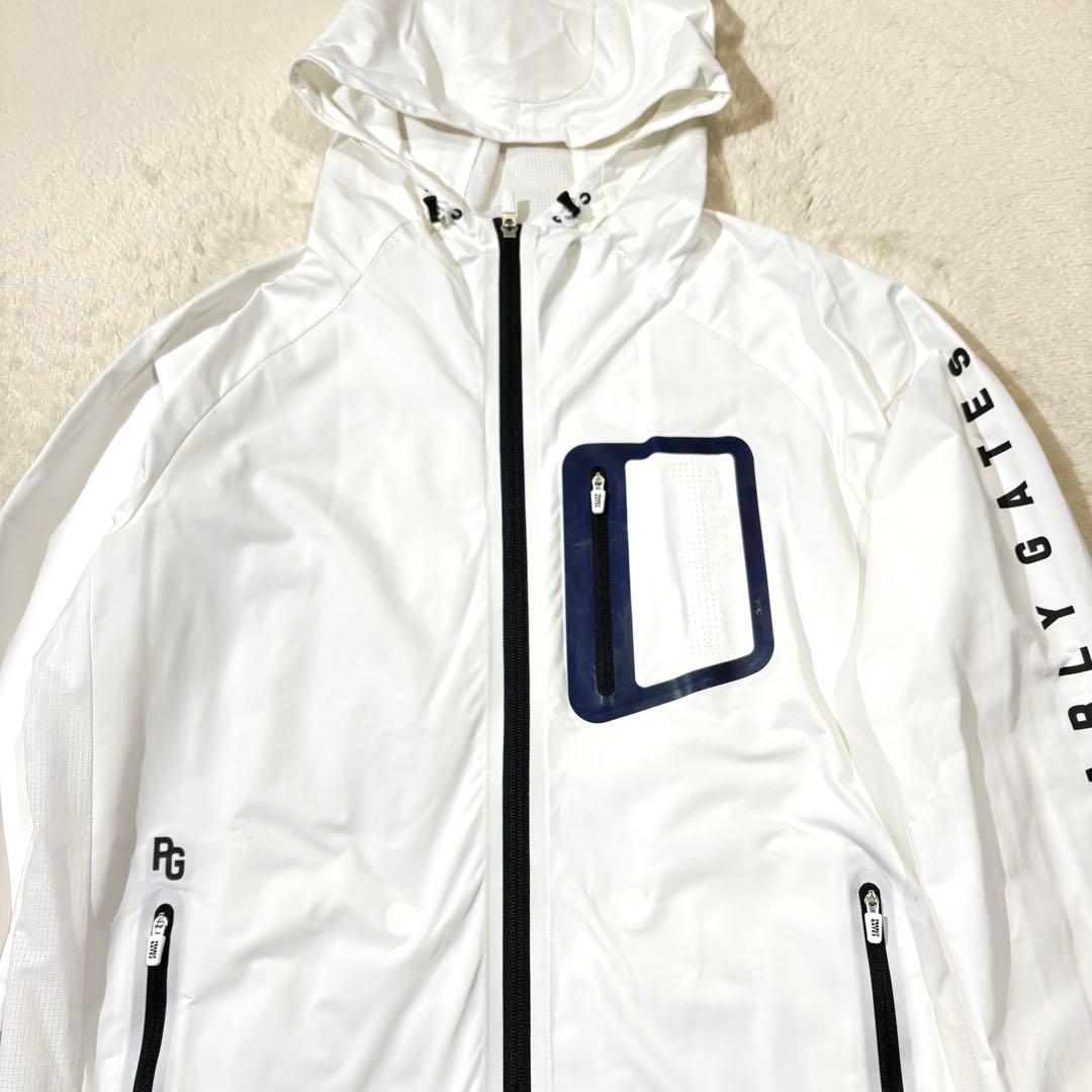 《美品》PEARLY GATES フード付 ジップ ナイロンジャケット ゴルフ