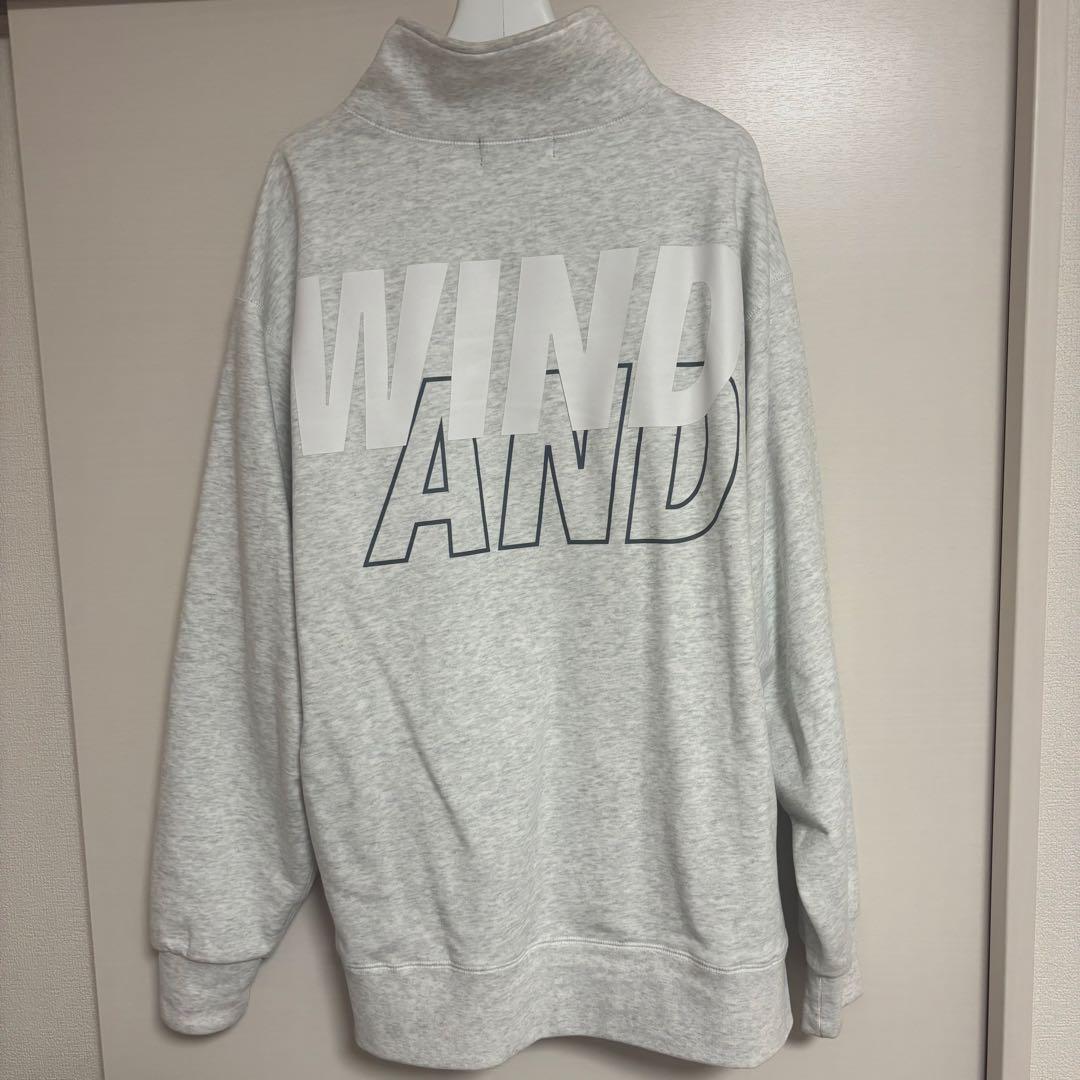 WIND AND SEA ハーフジップ　スウェット グレー　L