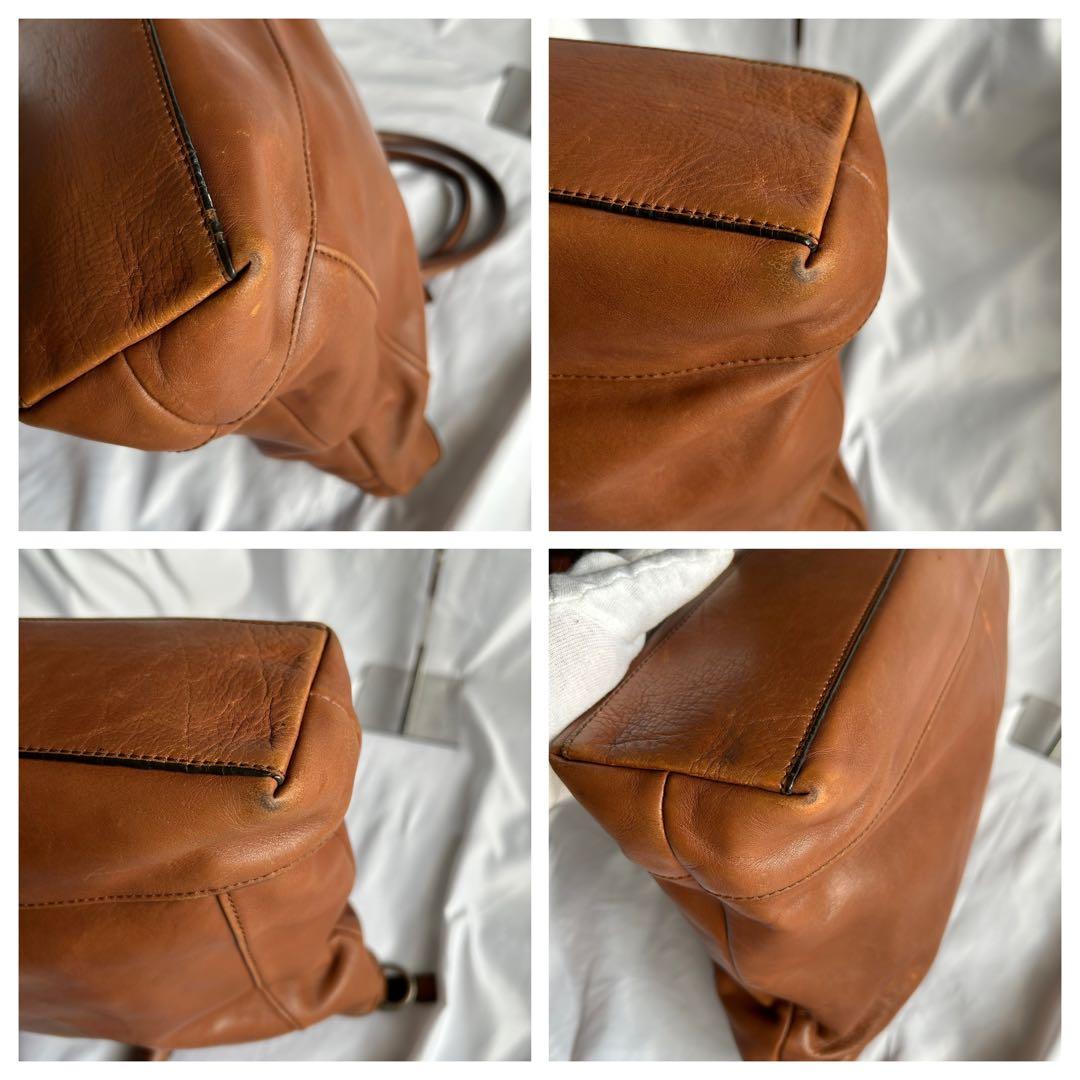 【人気】COACH レザー 2way ビジネスバッグ ショルダー A4 ブラウン