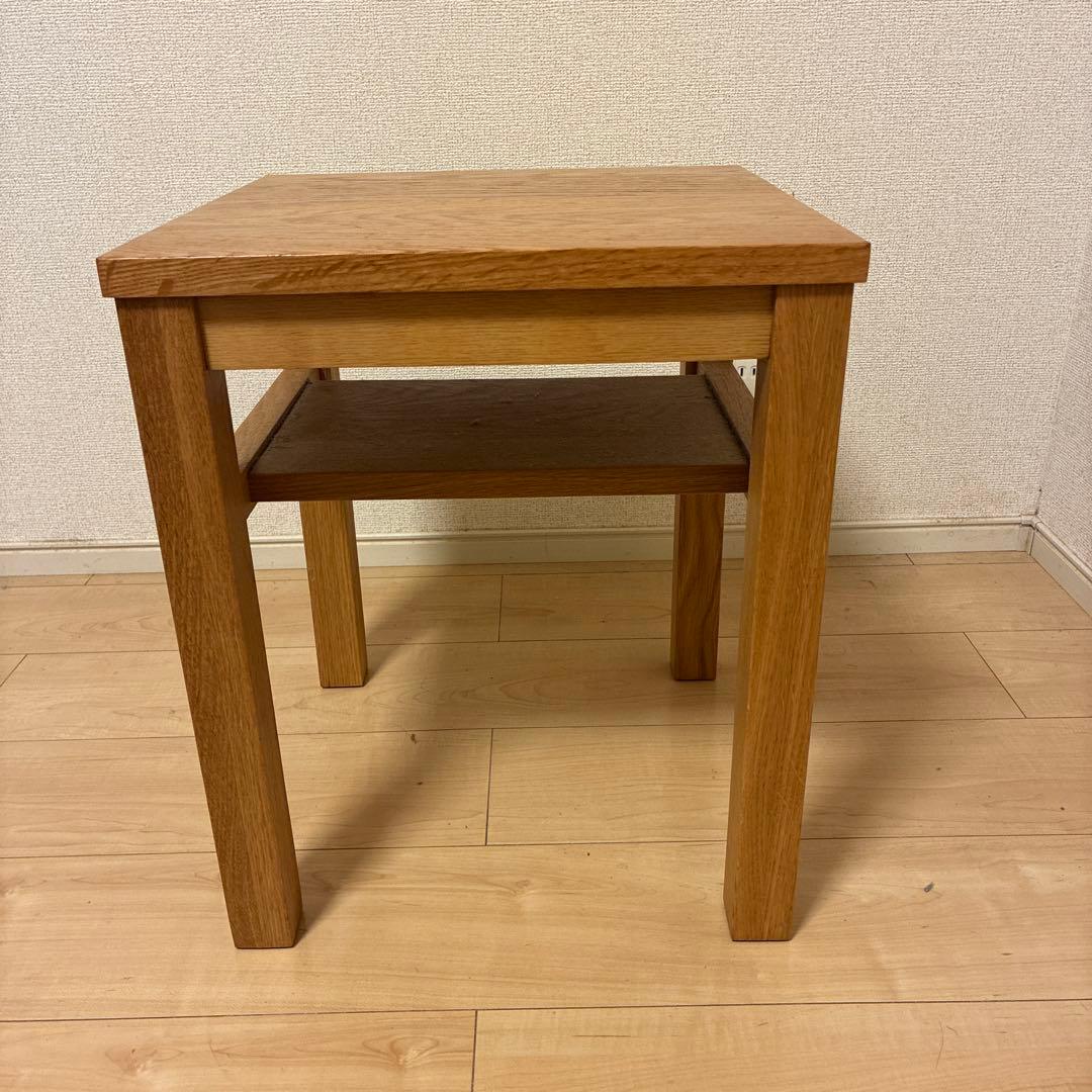 無印良品　木製サイドテーブル（棚付き）
