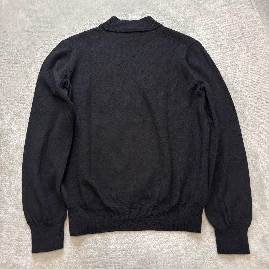 Gran Sasso モックネック 48 ニット セーター 黒 ウール100%