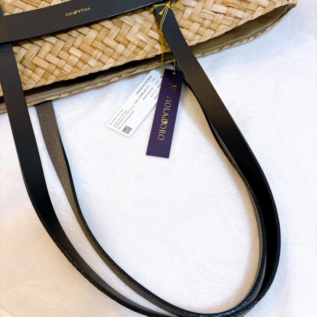 【新品✨】完売品　VIOLAd'ORO ヴィオラドーロ　トートバッグ　カゴバッグ