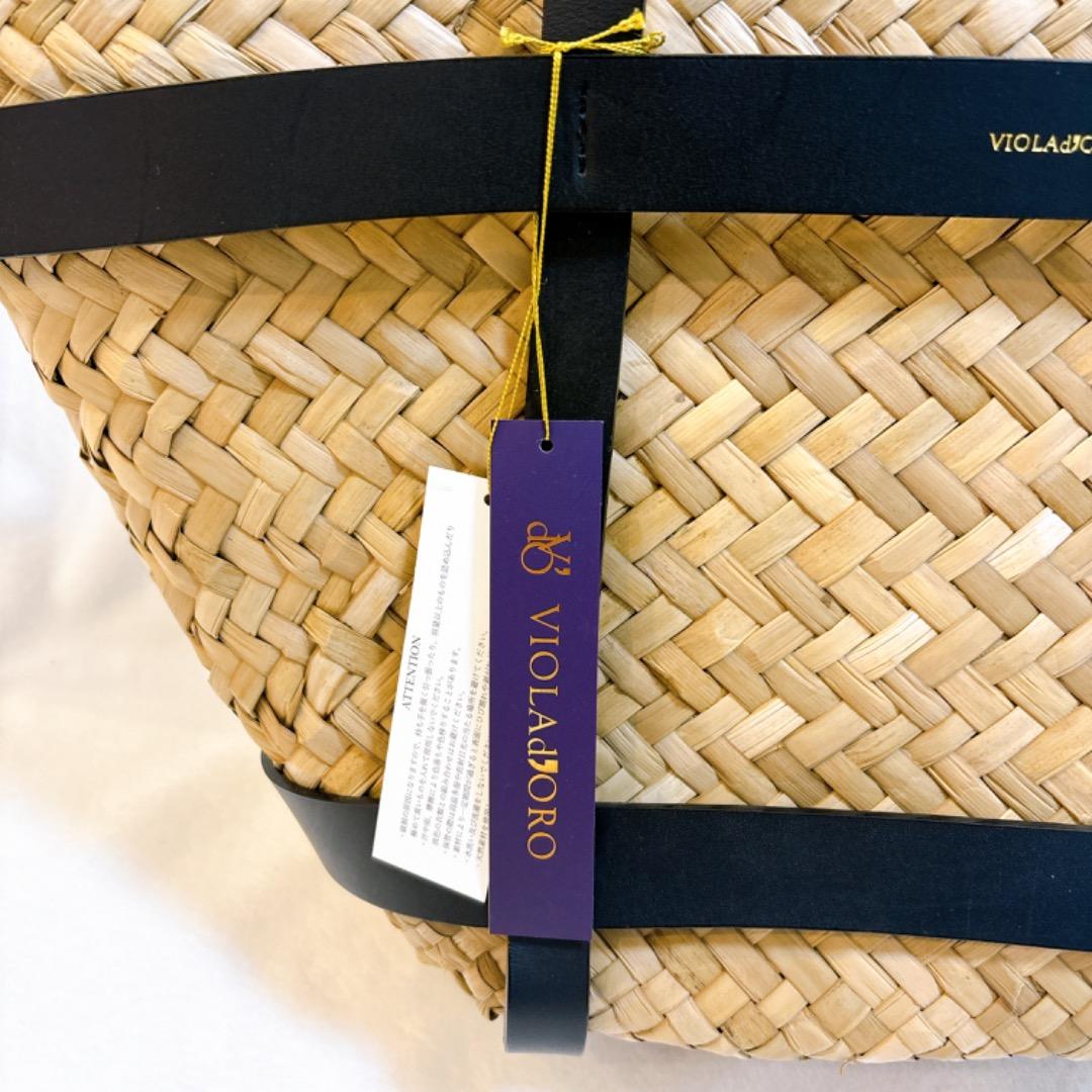 【新品✨】完売品　VIOLAd'ORO ヴィオラドーロ　トートバッグ　カゴバッグ
