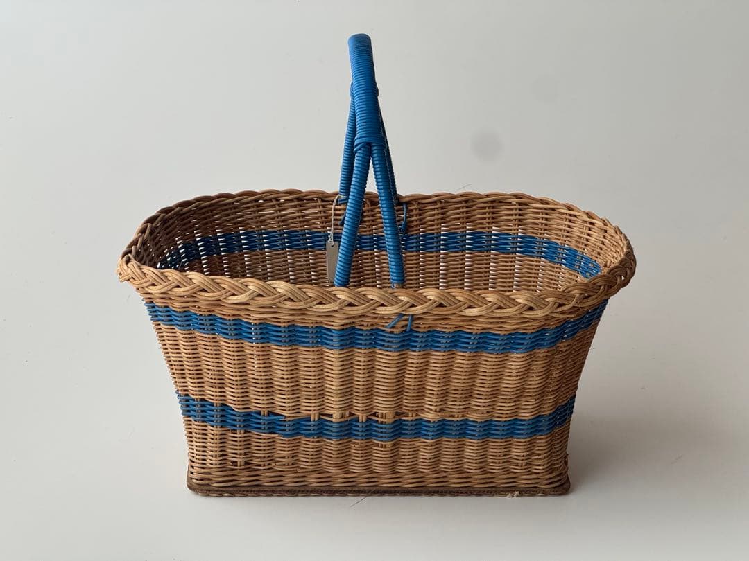ヴィンテージ ラタンパニエ 籐かご バスケット イギリス マルシェ