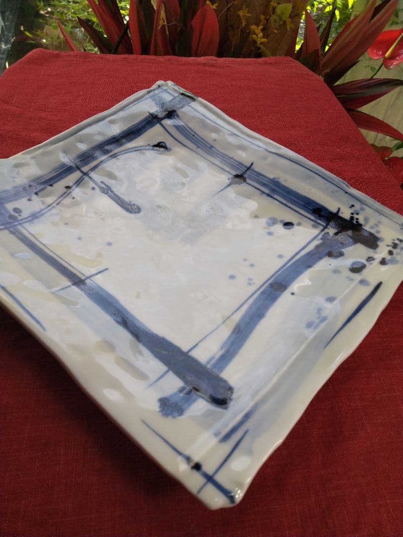 ♦ブロが選ぶ【高級皿・人気の美濃焼・ 庄右ェ門作】デザイン【扇型超特大皿】３皿