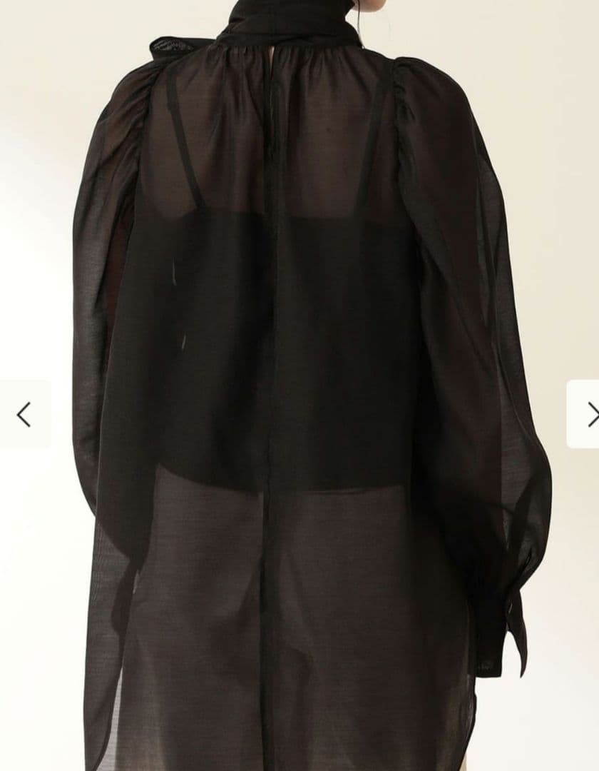 Demi-Luxe BEAMS / オーガンジー リボンブラウス