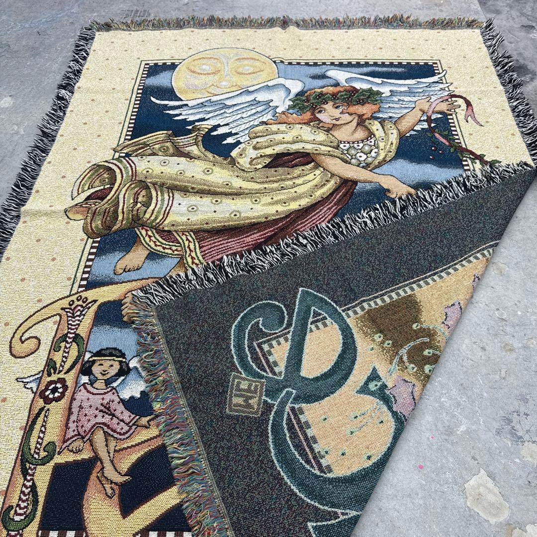 天使　平和　マルチカバー　ソファーカバー　ヴィンテージ　181x135