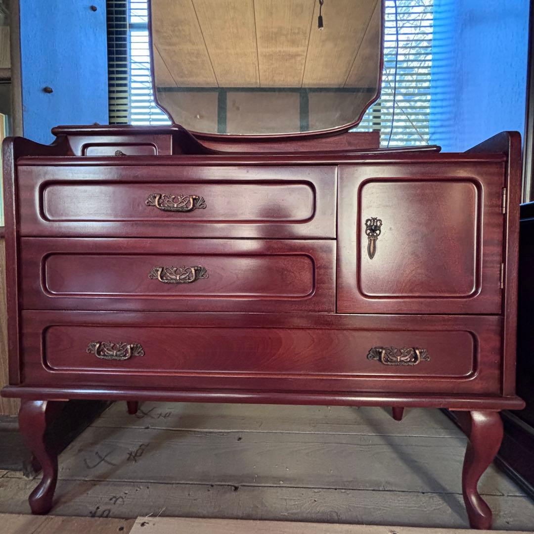 アンティークドレッサー　鏡台　実家整理　当時物